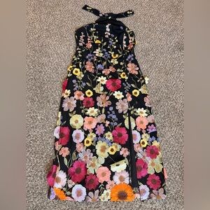 Lulus dress Floral Embroidered Strapless Dress